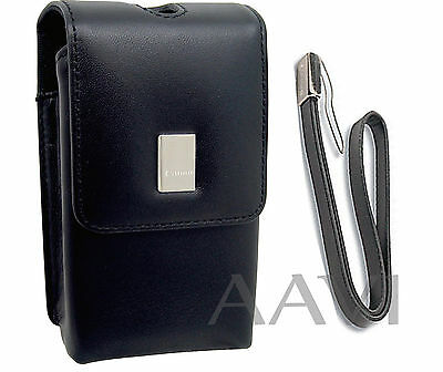Canon Leather Carrying Case Bag & Wrist Strap For Powershot Elph Digital Cameras