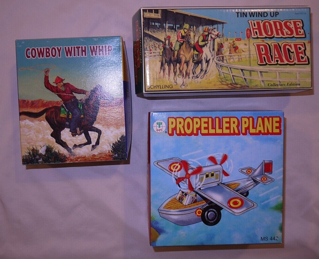 Lot Of 3 Bnwot Retro Schylling Collectors Edition Tin Toy