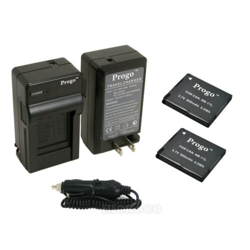 2 X Nb-11l Battery + Charger For Canon Powershot A2600 A3400 A3500 A4000 Is