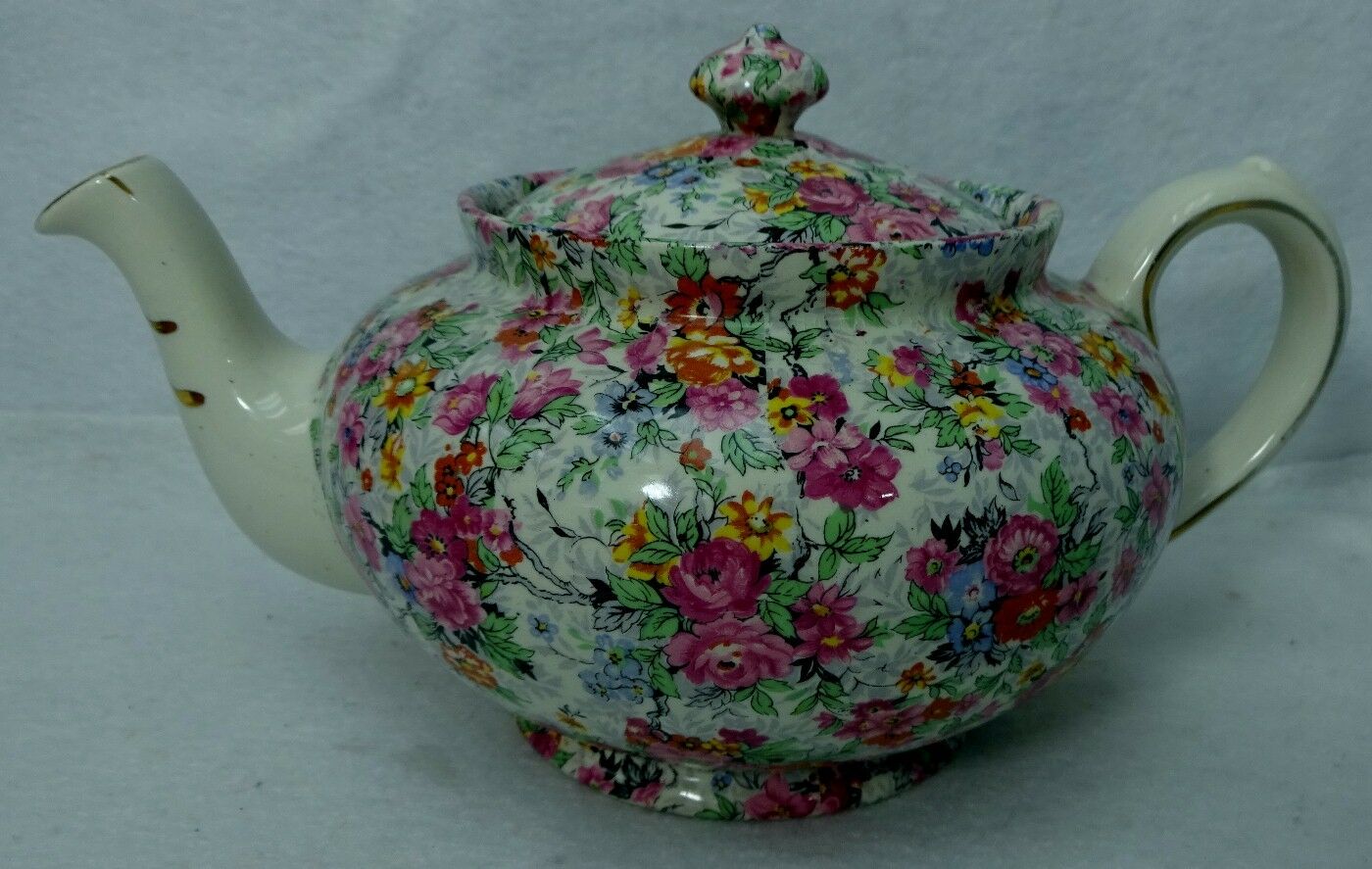 Lord Nelson China Marina Pattern Full-sized Teapot & Lid - 4-1/4" - 4 Cups