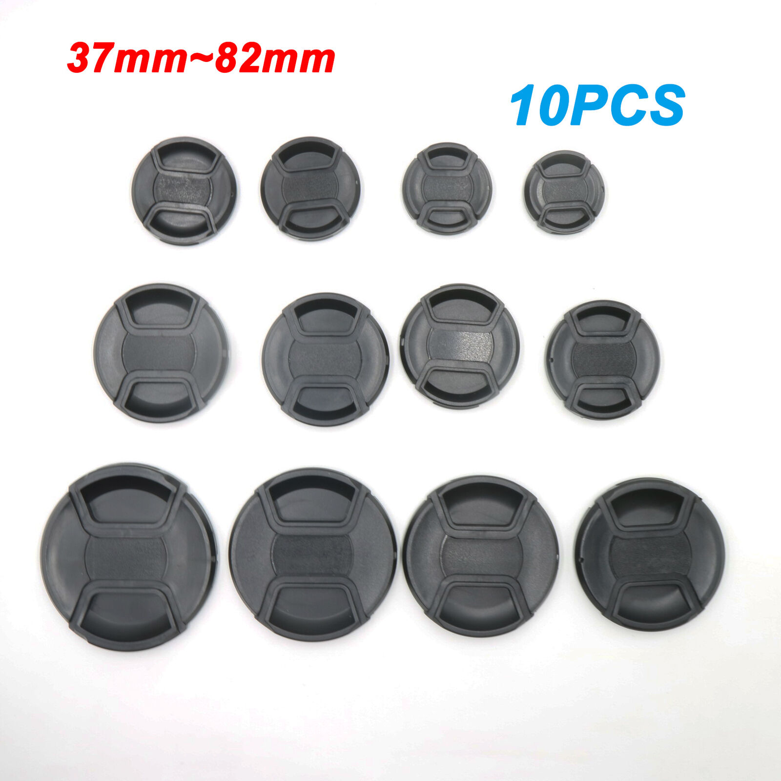 37mm ~ 82mm 10x Snap-on Camera Front Lens Cap Cover For Canon Leica Nikon Sony