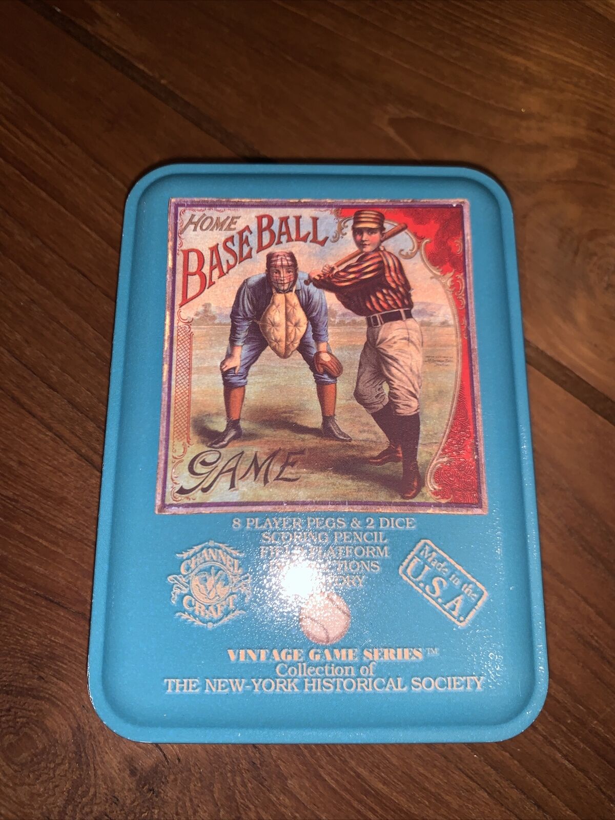 Vintage Game Series Of Ny Historical Society Home Baseball Dice Game Tin New C1