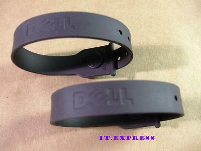 Lot 2 - Dell Ac Adapter Rubber Strap Cable Cord Wrap 9" 5t339 - Dark Gray Color
