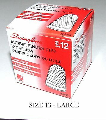 Rubber Finger Tips(thimbles),size-13 (large),qty=12